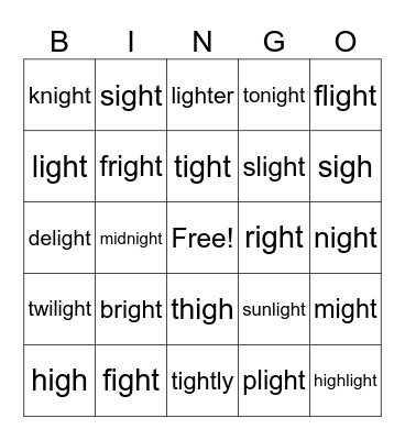 Level H-igh Bingo Card