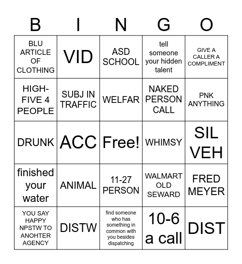HAPPY NPSTW 2026!! Bingo Card