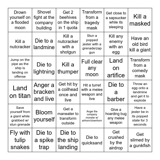 LC Bingo Card