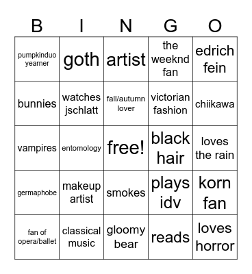 izzy bingo… Bingo Card