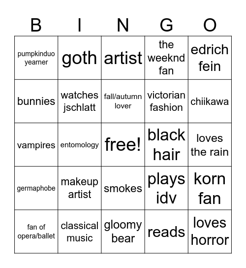 izzy bingo… Bingo Card