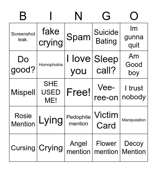 Kenny bingo Card