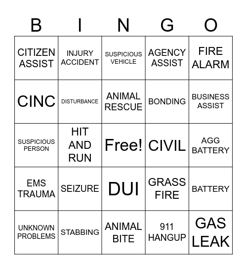 DISPATCH WEEK Bingo Card