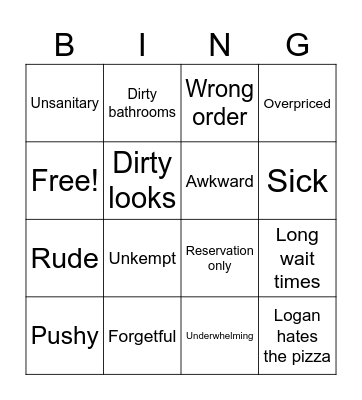 Moony Messups Bingo Card
