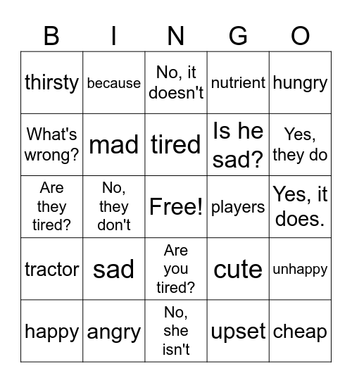 Harvard 1 Mondays Bingo Card