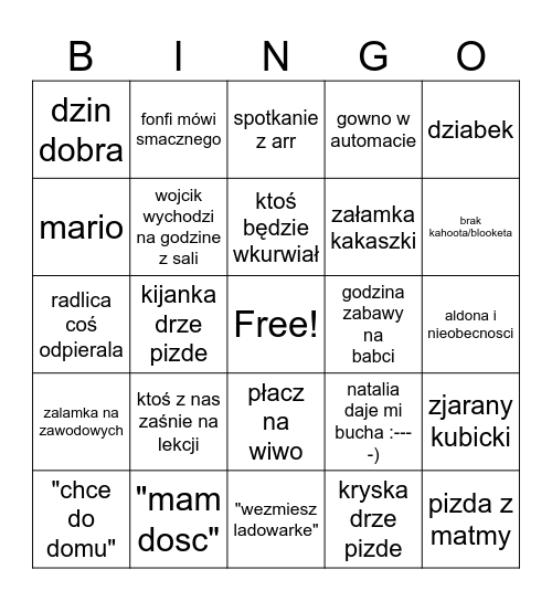 OWSEM Bingo Card