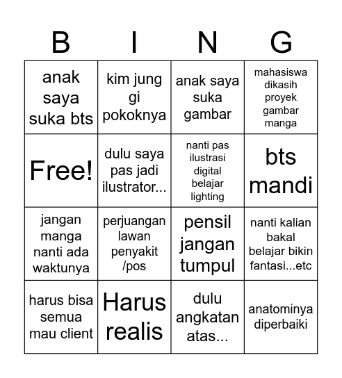 What will Pak Sur say today Bingo Card