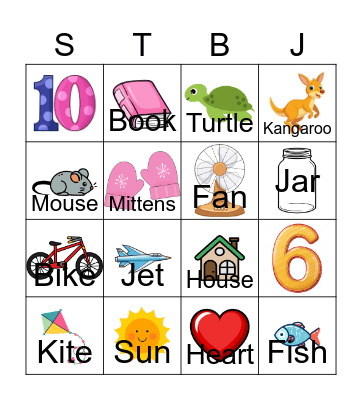 Phonics Bingo Card