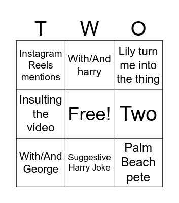 TWO bingo Card