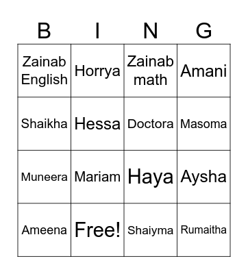 Makroofeen Bingo Card