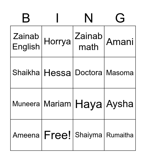 Makroofeen Bingo Card