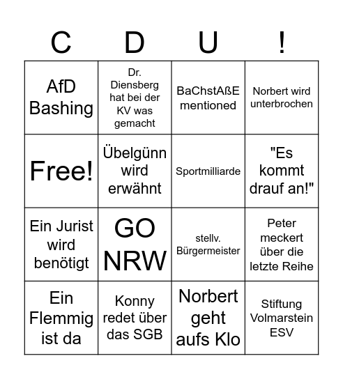 Bullshit Bingo Card