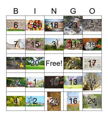 Spring Bingo Card