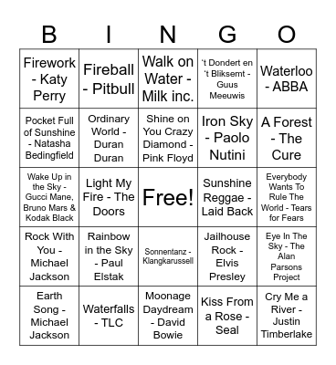 Bingo ronde 2 Bingo Card