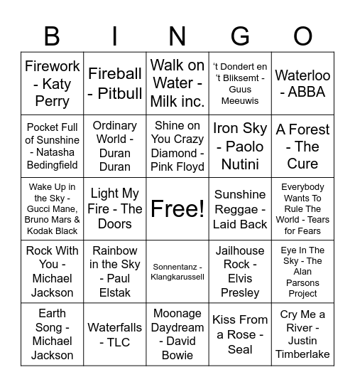 Bingo ronde 2 Bingo Card