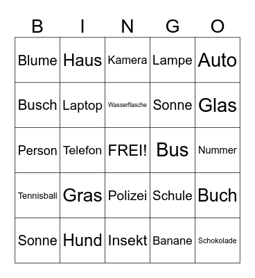 Outside Cognate Bingo Card