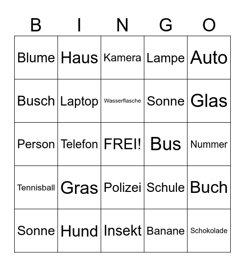Outside Cognate Bingo Card