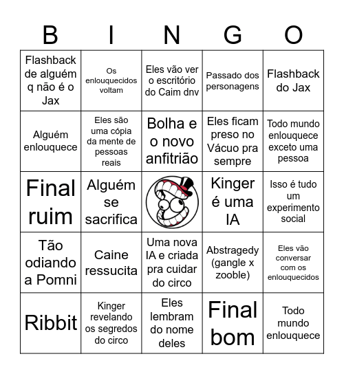 TADC ep 9 bingo Card