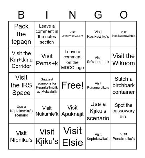 Design Summit Bingo Card