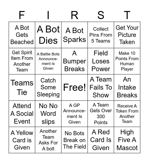 FRC BINGO Card