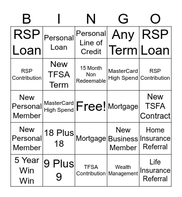 RRSP Bingo! Week 3 Bingo Card