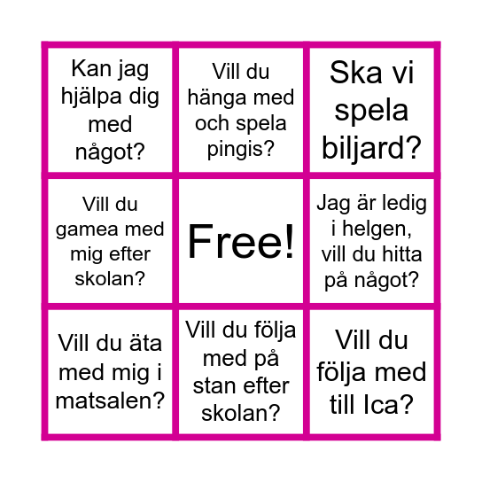 Mingelbingo Card