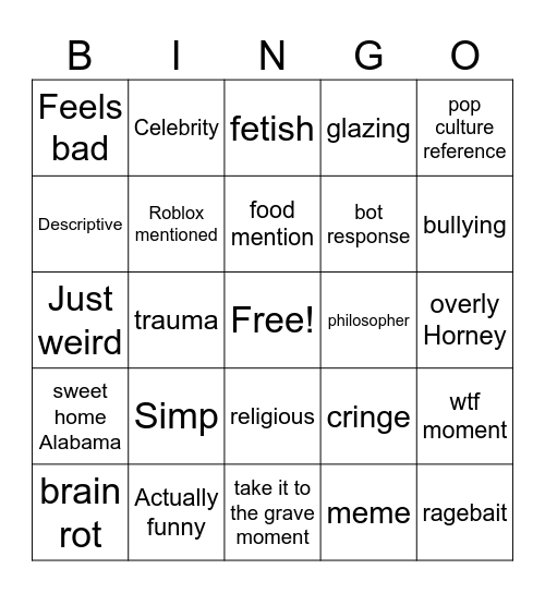 Hub Bingo Card