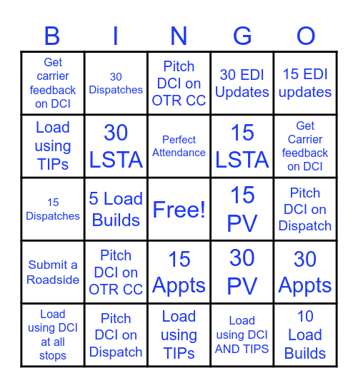 CSC Bingo Card