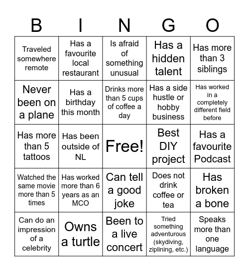 Call Taker Connection Bingo - Who's Behind the Headset Bingo Card