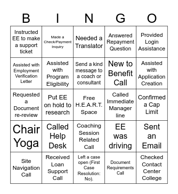EdVenture BINGO Card