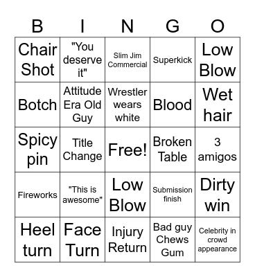 Mania 26 Bingo Card