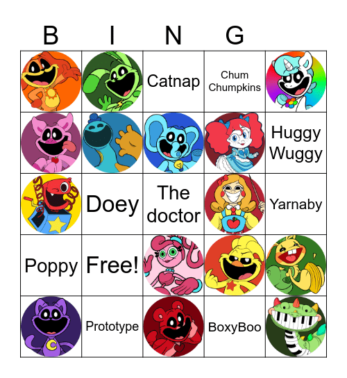 Poppy Playtime Bingo Card