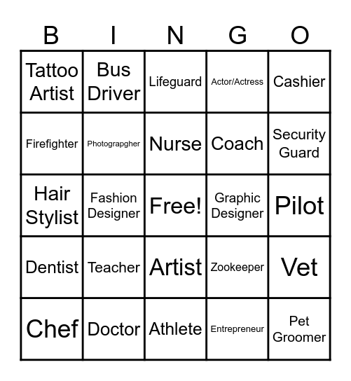 Business Bingo Card