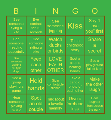 Caitlin's Birthday Bingo Card