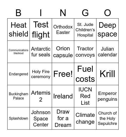 CNN 10 4/13/16 Bingo Card
