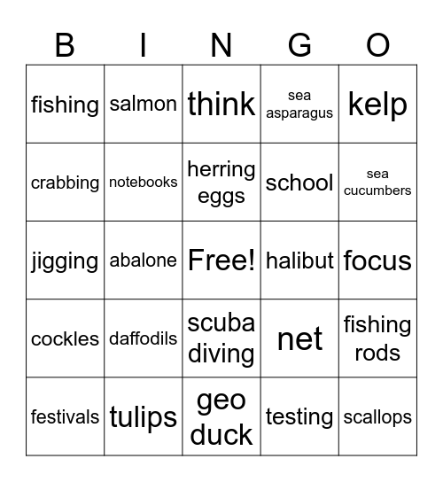 Spring in Metlakatla Bingo Card