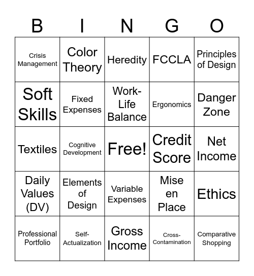 FCS BINGO Card