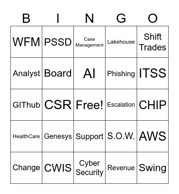 InspiriTec Bingo!!! Bingo Card
