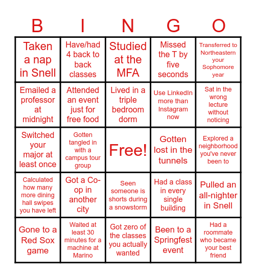 Husky Bingo! Bingo Card