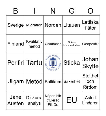 Ph.inallly D.one Bingo Card