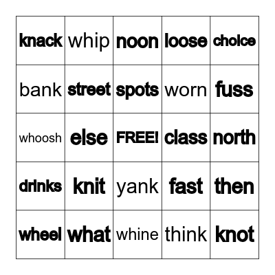 Skills 6 Bingo Card