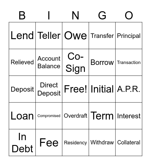 L3 Banking? Bingo Card