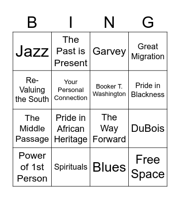 High on the Hog Bingo Card