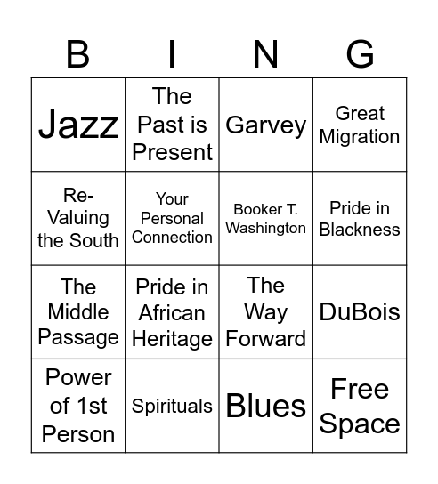 High on the Hog Bingo Card