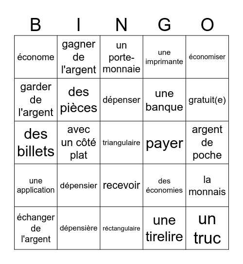 Adomania 2 Argent Bingo Card