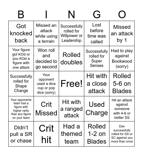 Venom Sealed Bingo! Bingo Card