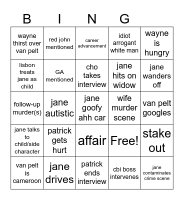 MENTAL Bingo Card