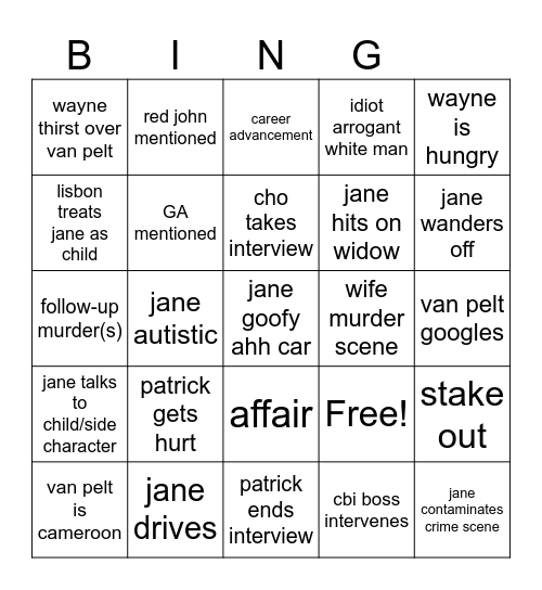 MENTAL Bingo Card