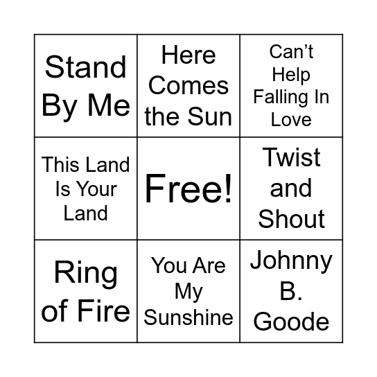 Bingo! Bingo Card