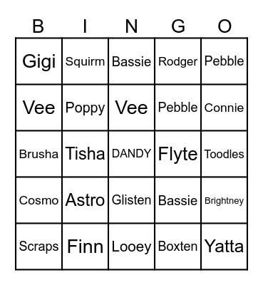 TWISTED B-B-B-BINGO Card